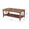 International Concepts Rectangle Hampton Coffee Table, 46 W, 24 L, 18 in H, Wood, Espresso OT581-70C - alternate 6